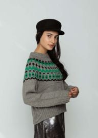 No6 Cardiff Sweater - GreyGreen at Garmentory